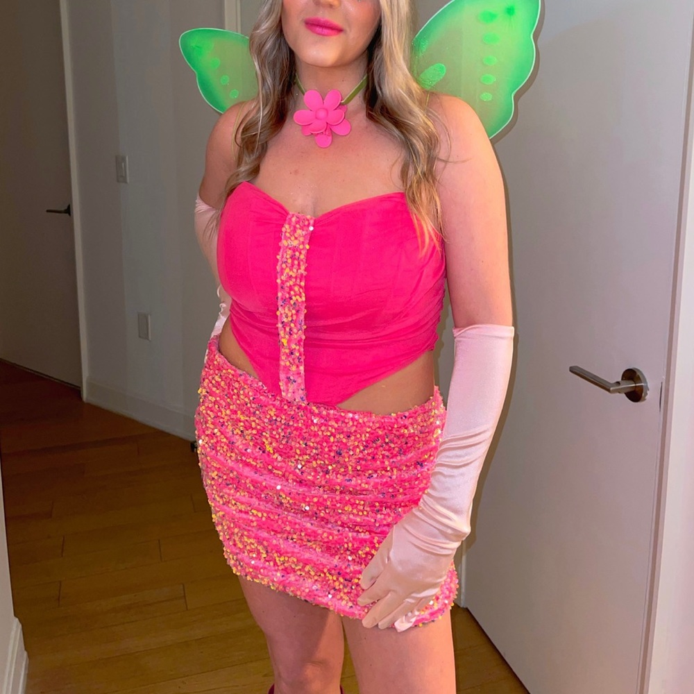 Custom Pink Corset Top - Size XL (Winx Club Flora)